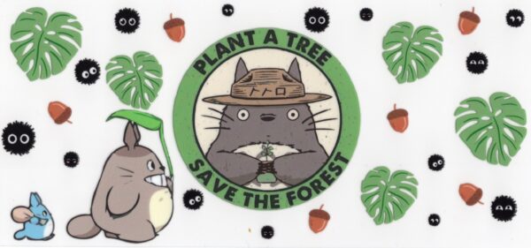Totoro Plant a Tree 16oz UV DTF Wrap