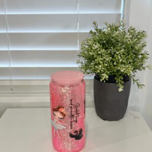 Ballerina Dreams - Ready Made 16oz Glass Snowglobe Tumbler