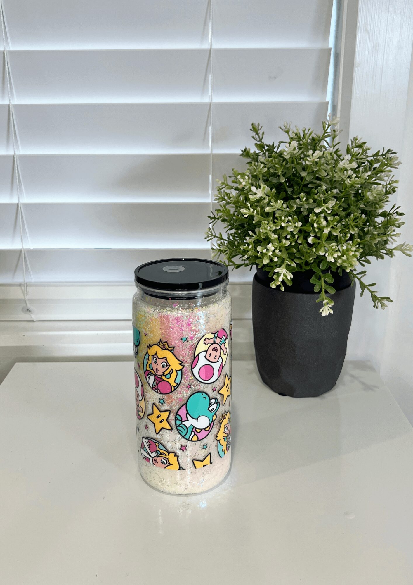Pastel Mario - Ready Made 16oz Acrylic Snowglobe Tumbler