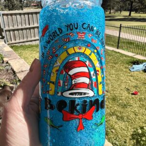 Dr Suess Be Kind - Ready Made 16oz Glass Snowglobe Tumbler