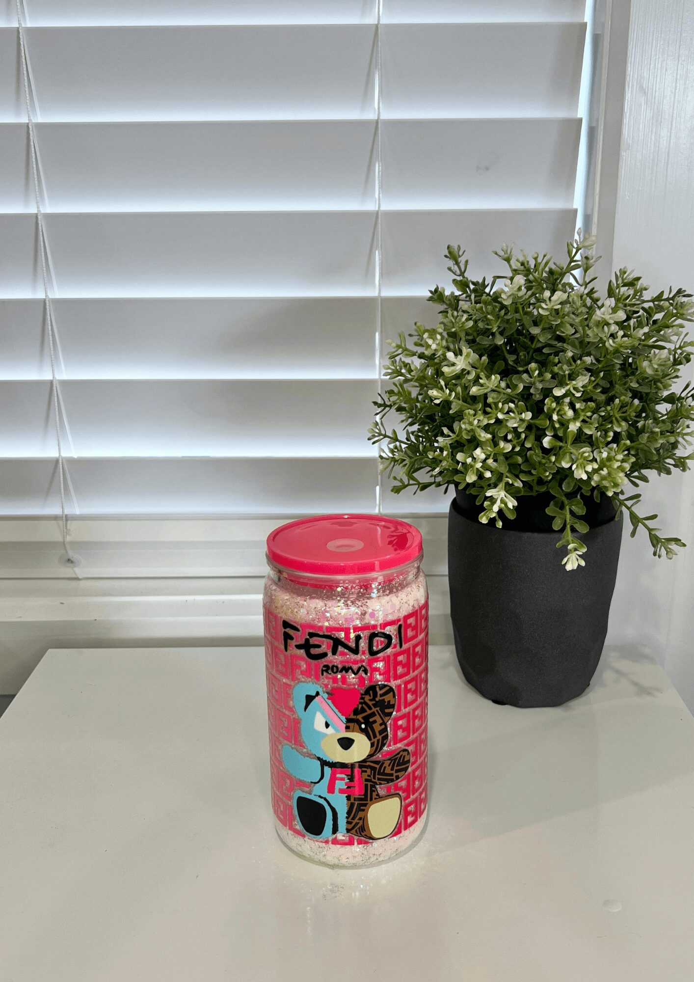 F3ndi Bear - Ready Made 16oz Acrylic Snowglobe Tumbler