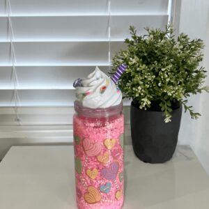 Whipped Cream Dreams - Ready Made 16oz Glass Snowglobe Tumbler