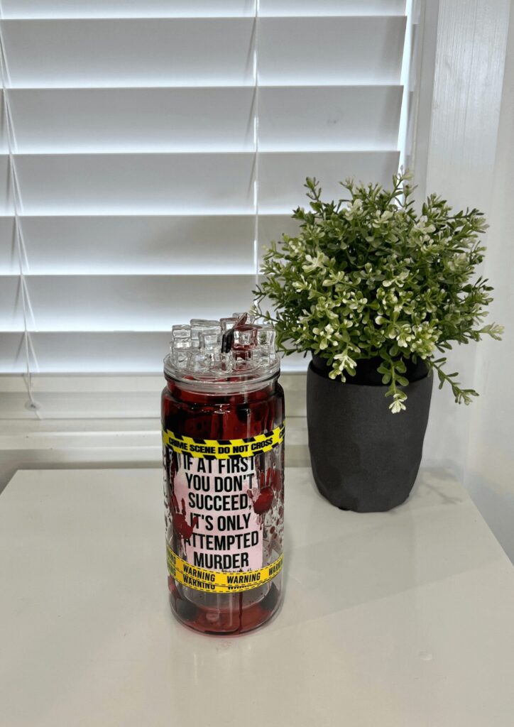 If at first you don't succeed True Crime - Ready Made 16oz Acrylic Snowglobe Tumbler