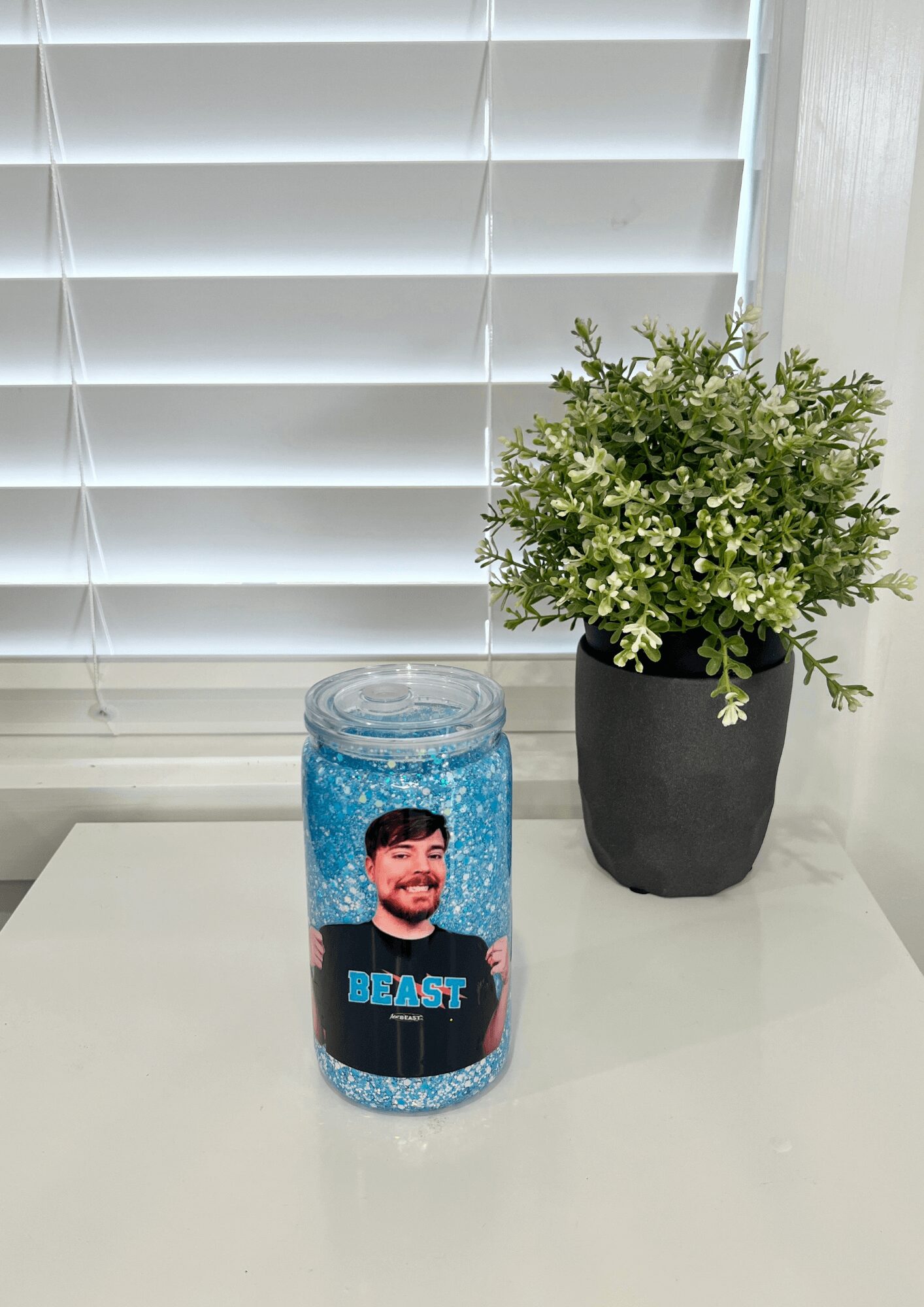 Mr Beast - Ready Made 16oz Acrylic Snowglobe Tumbler
