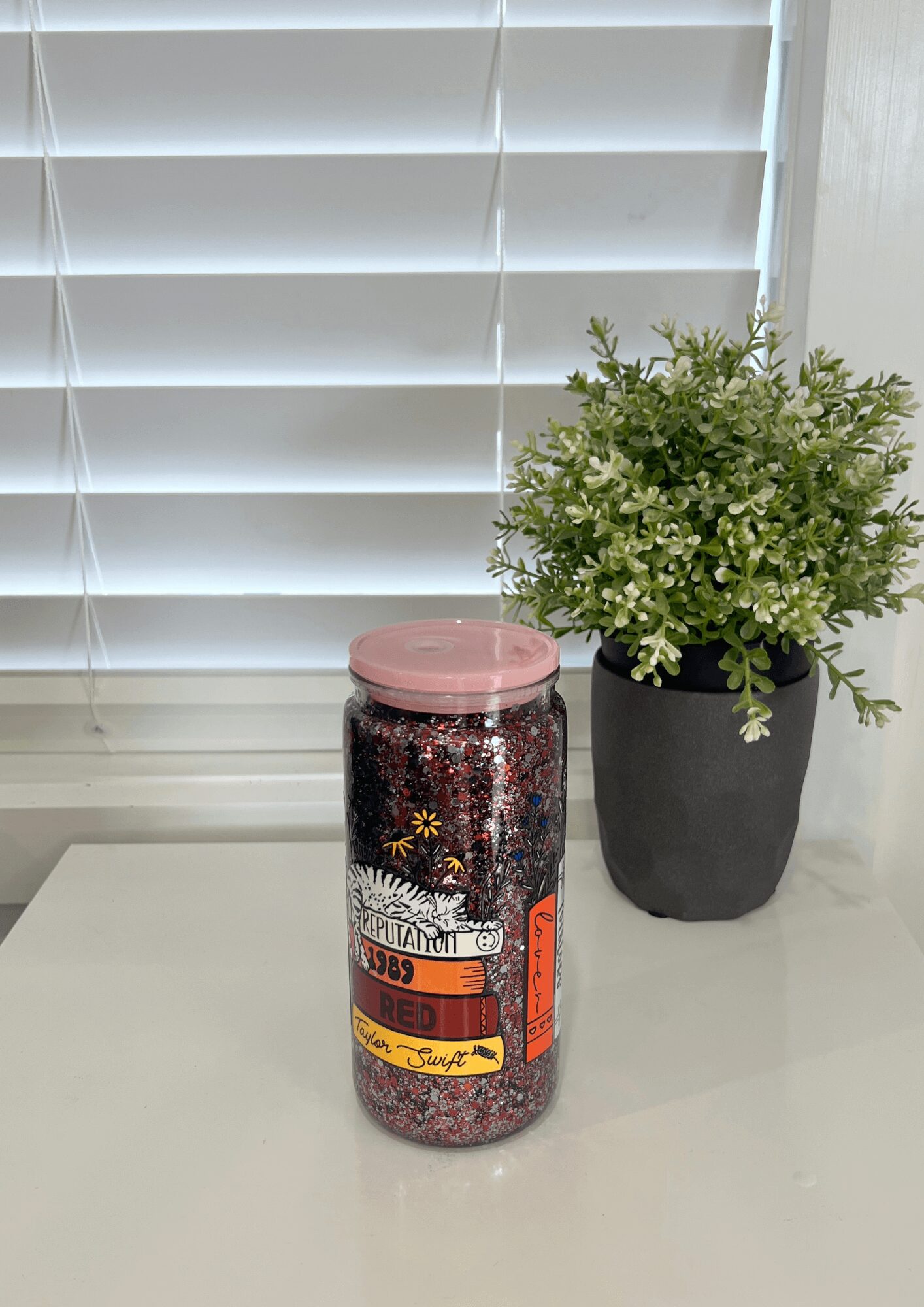 Taylor Swift Inspired - Ready Made 16oz Acrylic Snowglobe Tumbler