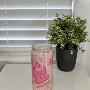 420 Weed Bae - Ready Made 16oz Glass Snowglobe Tumbler