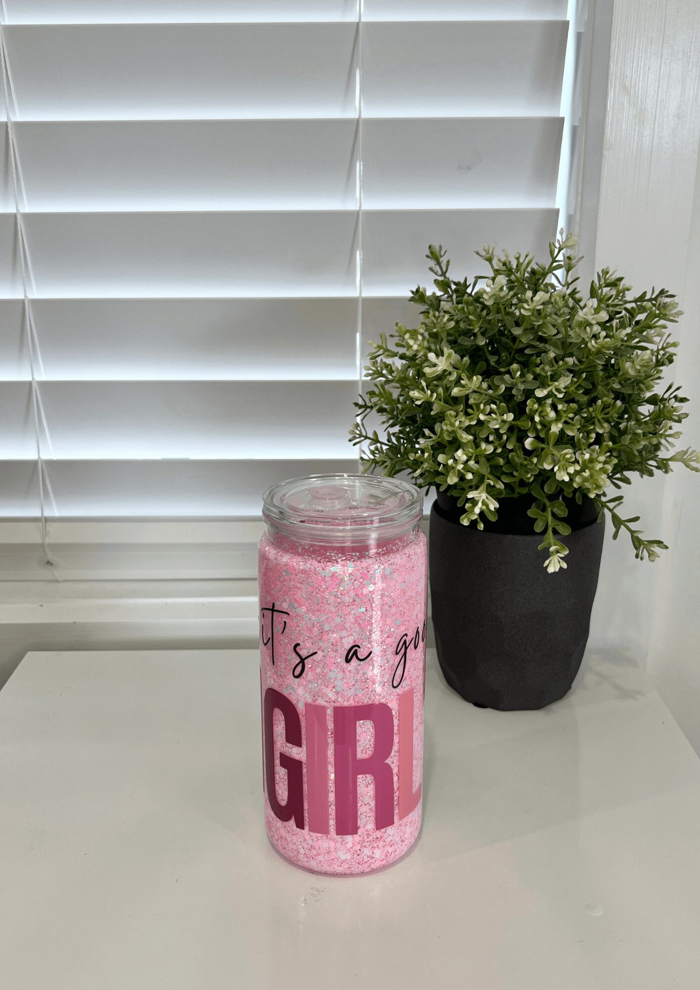 It's a good day for Girl Math - Ready Made 16oz Acrylic Snowglobe Tumbler