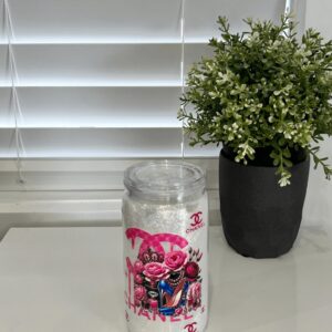 Chanel Inspired - Ready Made 16oz Acrylic Snowglobe Tumbler