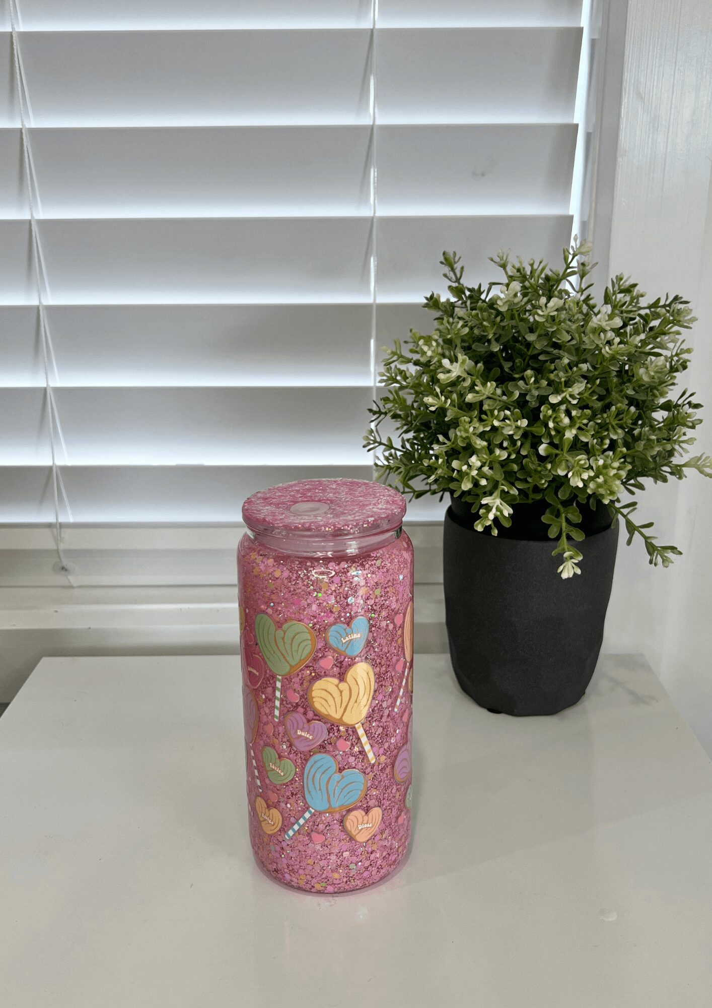 Candy Dreams - Ready Made 16oz Glass Snowglobe Tumbler