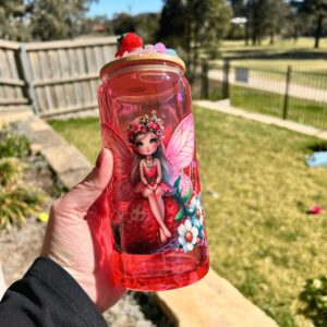 Jelly Fairy - Ready Made 16oz Glass Snowglobe Tumbler