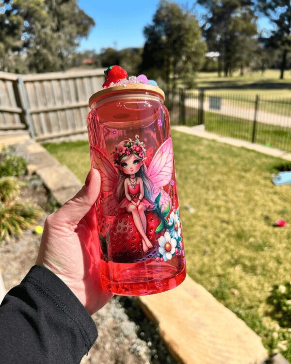 Jelly Fairy - Ready Made 16oz Glass Snowglobe Tumbler