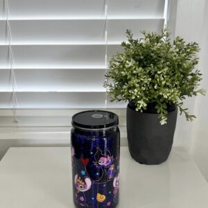 Lilo & Stitch vibes - Ready Made 16oz Acrylic Snowglobe Tumbler