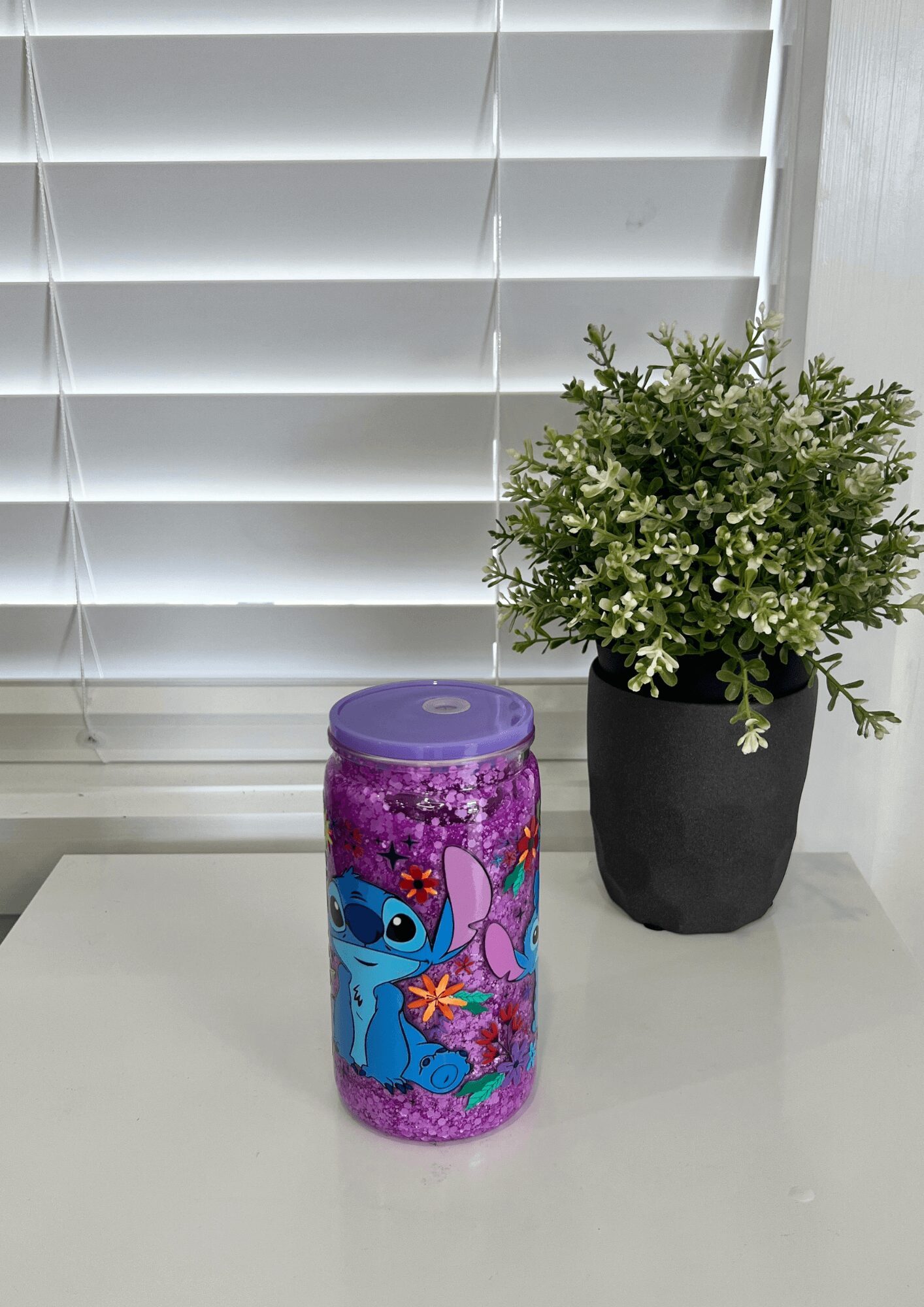 Stitch 2 - Ready Made 16oz Acrylic Snowglobe Tumbler