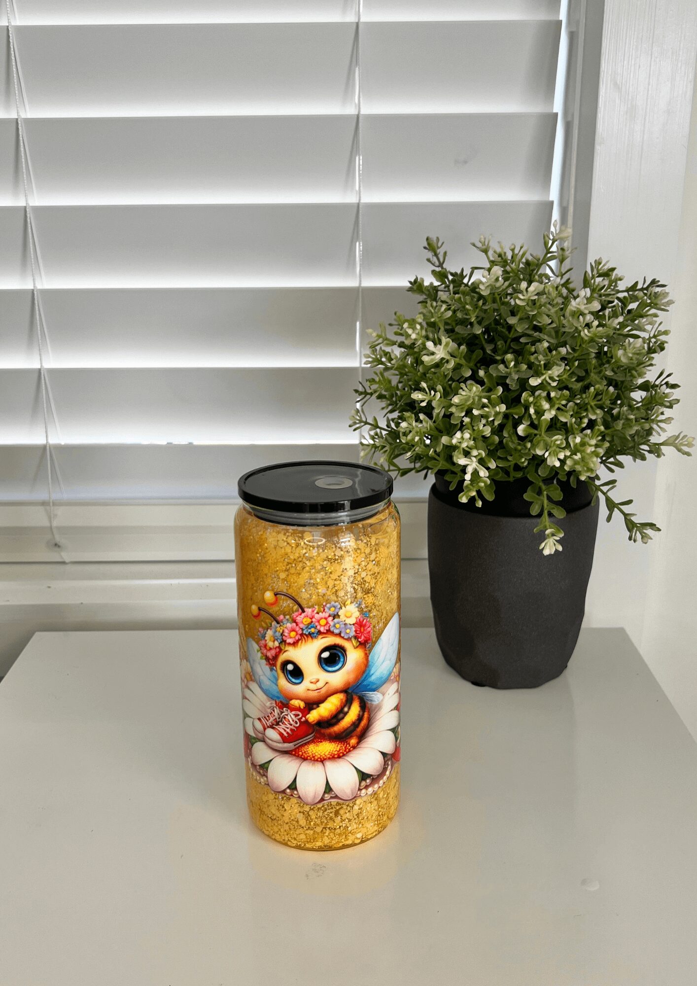 Beeautiful - Ready Made 16oz Acrylic Snowglobe Tumbler