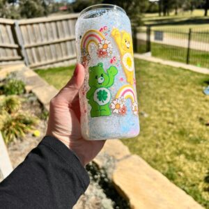 Care Bears - Ready Made 16oz Glass Snowglobe Tumbler