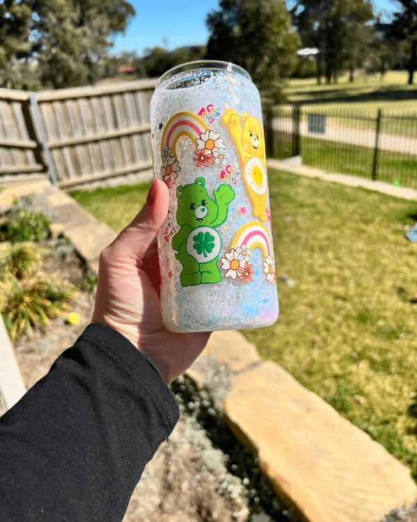 Care Bears - Ready Made 16oz Glass Snowglobe Tumbler