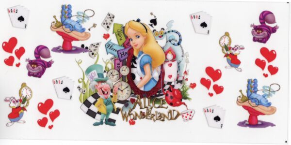 Alice in Wonderland 16oz UV DTF Wrap