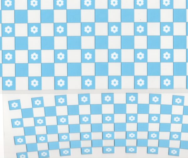 Blue Checkered Flowers 40oz UVDTF Wrap
