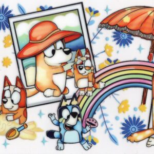 Bluey and Bingo go to the Beach 16oz UV DTF Wrap - SECONDS