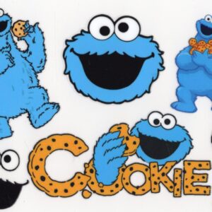 Cookie Monster 16oz UV DTF Wrap