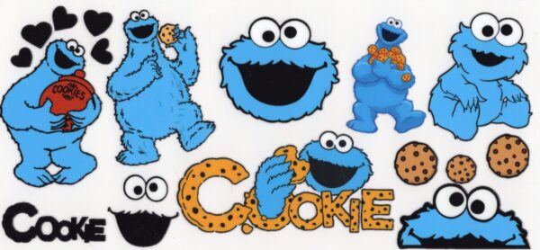 Cookie Monster 16oz UV DTF Wrap