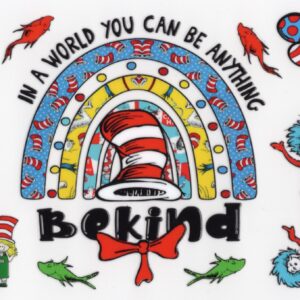 Dr Seuss Be Kind 16oz UV DTF Wrap
