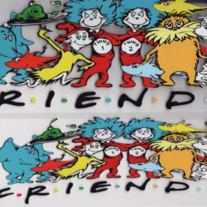 Dr Seuss and Friends 40oz UV DTF Wrap
