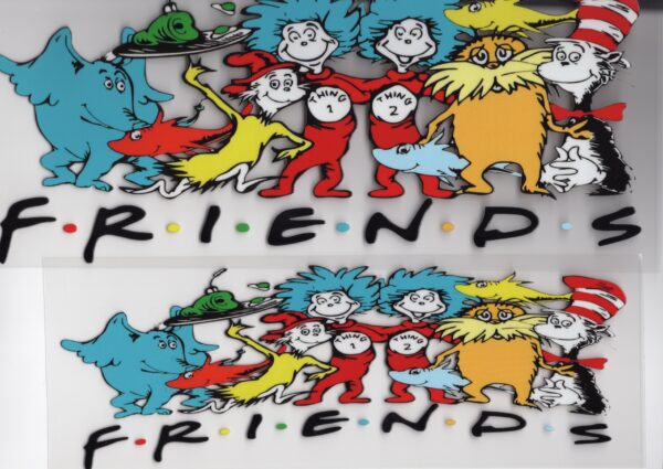 Dr Seuss and Friends 40oz UV DTF Wrap