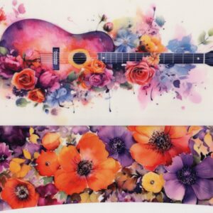 Flowering Guitar 40oz UV DTF Wrap