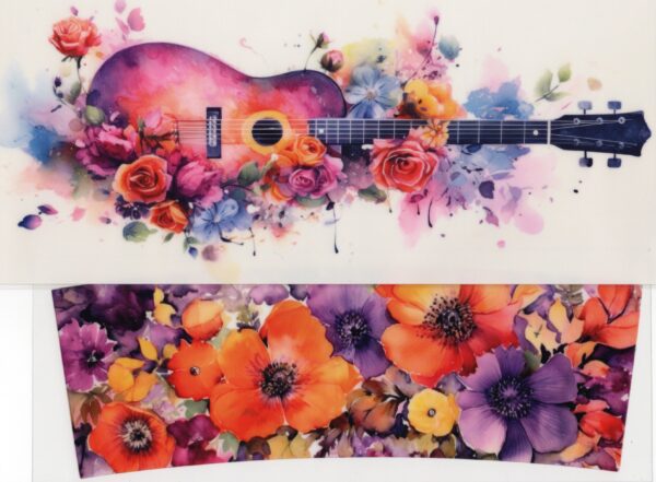 Flowering Guitar 40oz UV DTF Wrap