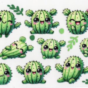 kawaii Cactus 16oz UV DTF Wrap