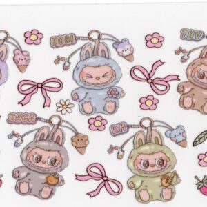 Labubu Strawberries and Ice Creams 16oz UV DTF Wrap