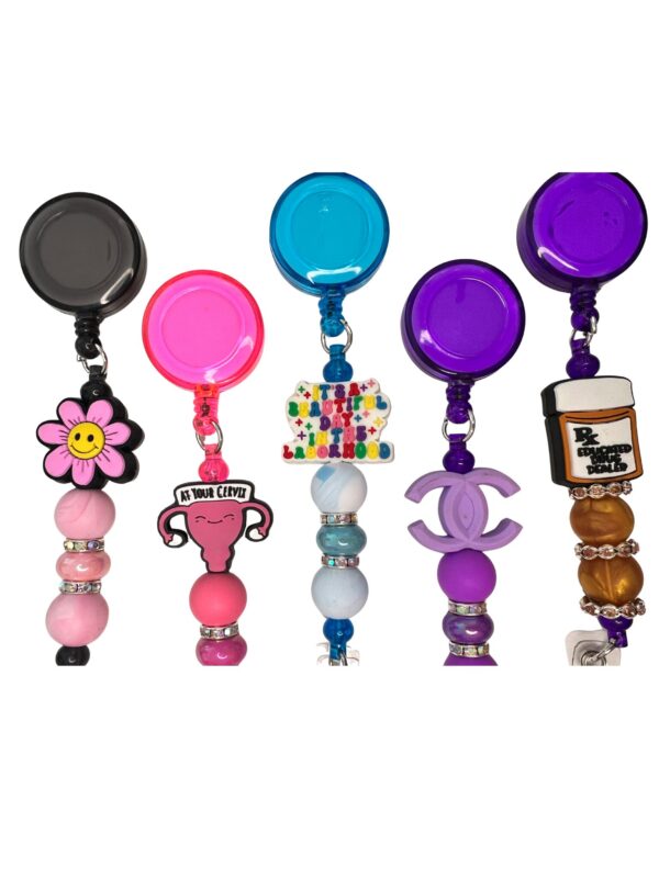 Handmade Beaded Name Badge Reels – Stylish Work Accessories