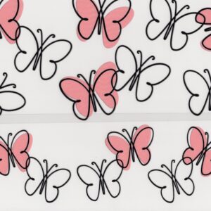 Pink Butterflies 40oz UV DTF Wrap