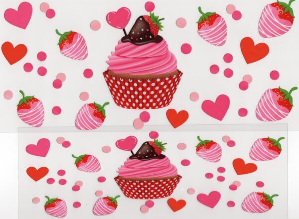 Strawberry Cupcake 40oz UV DTF Wrap