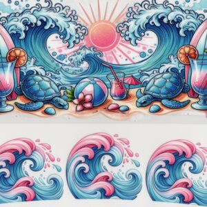 Summer Beach Vibes 40oz UV DTF Wrap