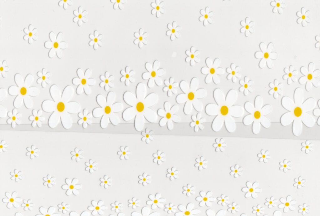 White Flowers UV DTF Wrap