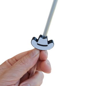 Cowboy Straw Charm – 10mm Stanley Cowboy | Cute Drink Accessories 3D Printed | Straw Topper