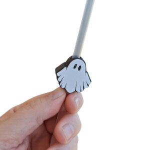 Kawaii Ghost Straw Charm – 10mm Stanley Ghost | Cute Drink Accessories 3D Printed | Straw Topper