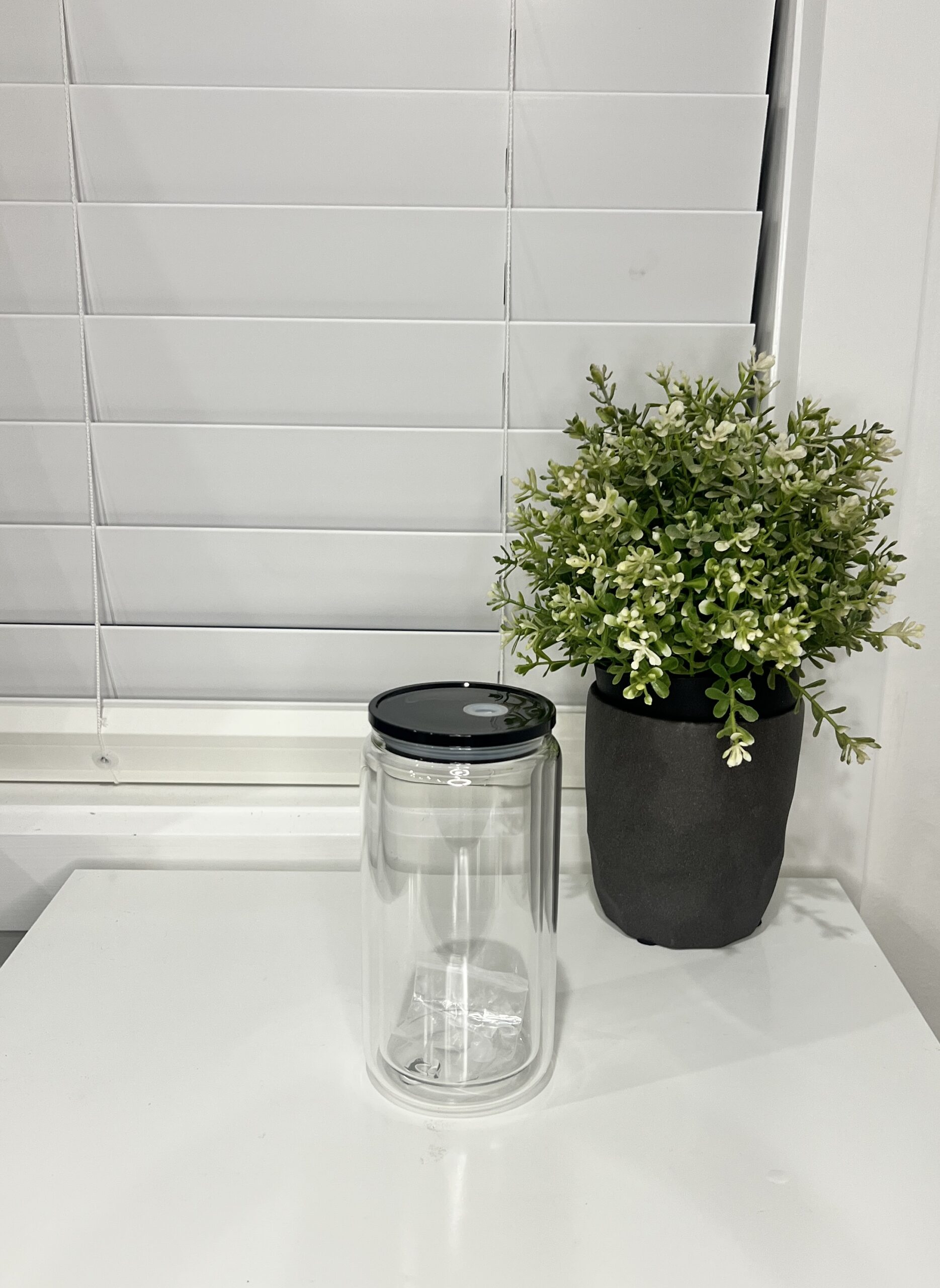 16oz glass snowglobe cup - Design your own - Image 3